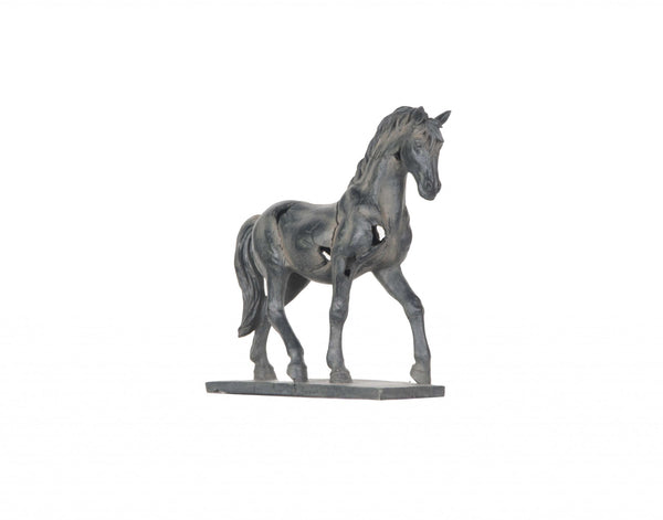 Homeroots Handmade Rustic Horse Statue  Resin 364251