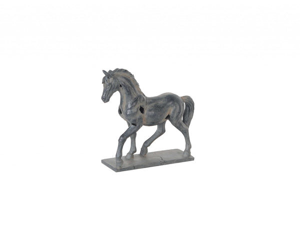 Homeroots Handmade Rustic Horse Statue  Resin 364251