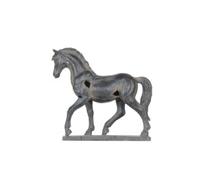 Homeroots Handmade Rustic Horse Statue  Resin 364251