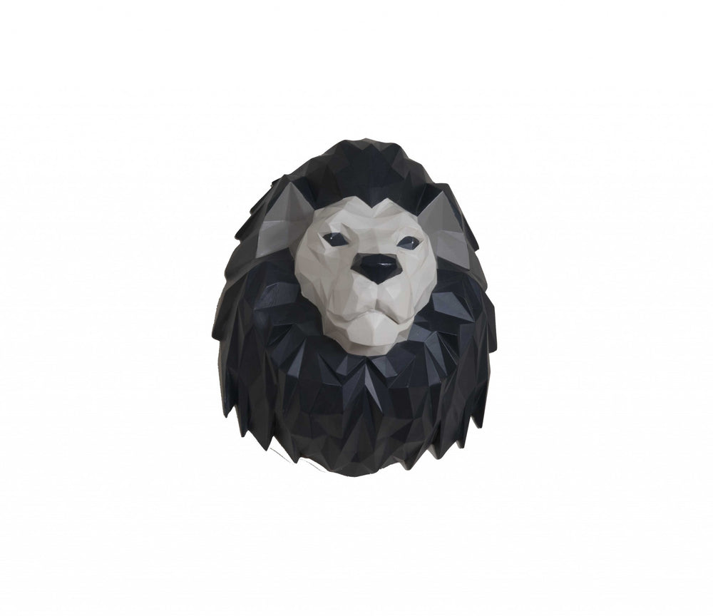 Homeroots 11.5" X 9.5" X 14" Origami Lion Head Wall Decoration  Resin 364252