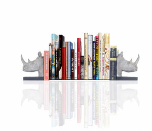 Homeroots Rhino Head Bookend Set Of 2  Resin 364253