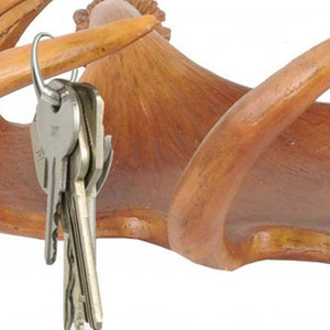 Homeroots 12" Brown Antler Resin Serving Tray   364254