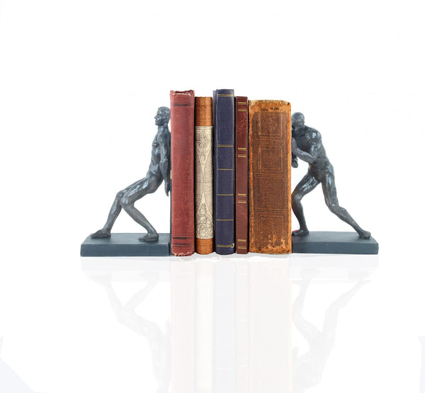 Homeroots 4.5" X 6" X 10.5" Gymnastic Man Bookend Set Of 2  Resin 364255