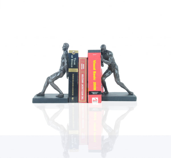 Homeroots 4.5" X 6" X 10.5" Gymnastic Man Bookend Set Of 2  Resin 364255