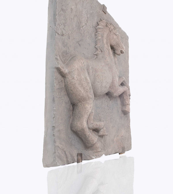 HomeRoots 29" Gray Resin Vertical Wall Decor - Sleek Sculptural Art Piece for Modern & Minimalist Interiors 364257
