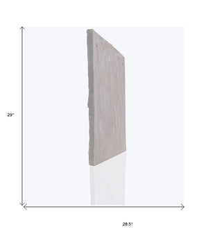 HomeRoots 29" Gray Resin Vertical Wall Decor - Sleek Sculptural Art Piece for Modern & Minimalist Interiors 364257