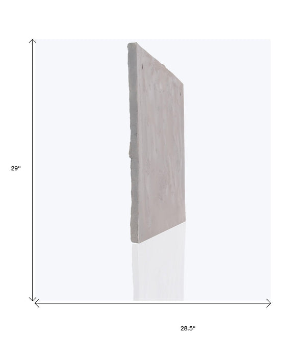 HomeRoots 29" Gray Resin Vertical Wall Decor - Sleek Sculptural Art Piece for Modern & Minimalist Interiors 364257