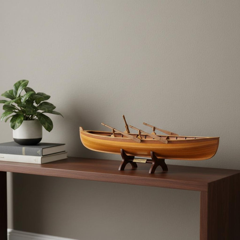HomeRoots 6" Boston Whitehall Tender Model Boat - Artisan-Crafted Nautical Decor for Home & Unique Gifts 364260