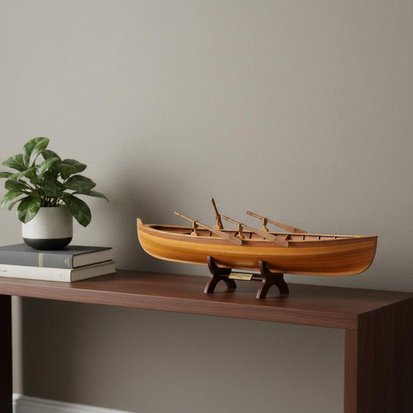 HomeRoots 6" Boston Whitehall Tender Model Boat - Artisan-Crafted Nautical Decor for Home & Unique Gifts 364260