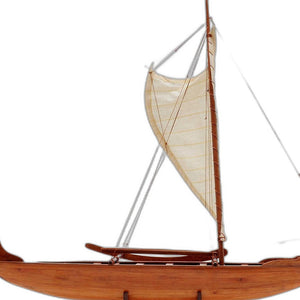Homeroots 10" X 25.25" X 24" Hawaiian Canoe  Solid Wood 364261