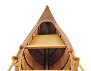 Homeroots 5" X 24" X 7" Indian Girl Canoe  Solid Wood 364262