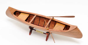 Homeroots 5" X 24" X 7" Indian Girl Canoe  Solid Wood 364262