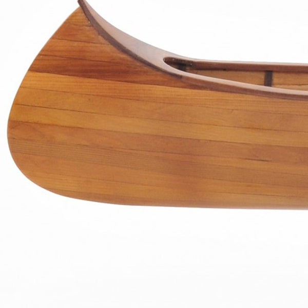 Homeroots 5" X 24" X 7" Indian Girl Canoe  Solid Wood 364262