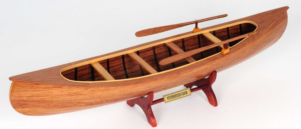 Homeroots 6" Wood Brown Solid Wood Hand Painted Model Boat Tabletop Sculpture  Solid Wood 364263