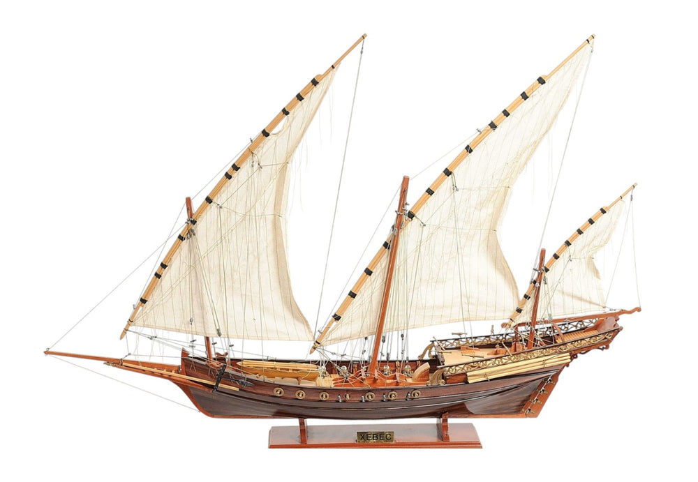 HomeRoots 27" Vintage Nautical Brown Hand-Painted Wood Boat Sculpture - Rustic Charm for Home Décor Accents 364268