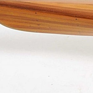 Homeroots Rich Cedar Kayak Model Sculpture  Solid Wood 364270
