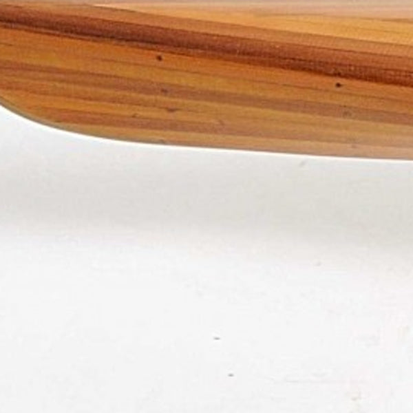 Homeroots Rich Cedar Kayak Model Sculpture  Solid Wood 364270