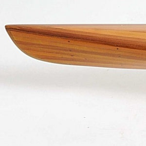 Homeroots Rich Cedar Kayak Model Sculpture  Solid Wood 364270