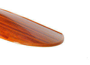 Homeroots 12.375" X 107" X 15.375" Display Half Canoe  Solid Wood 364271