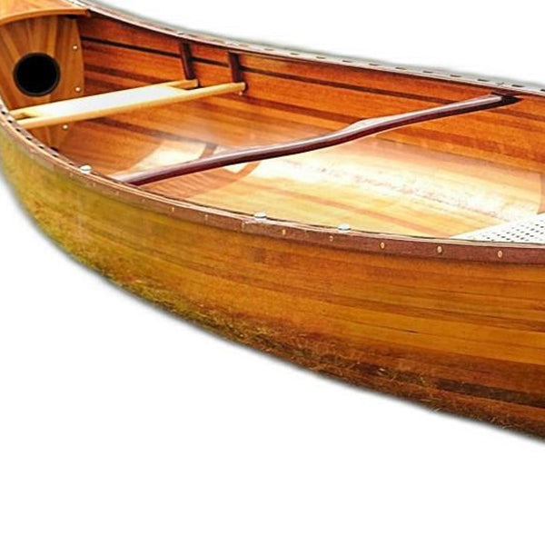Homeroots 35.5" X 216" X 27" Wooden Canoe  Wood 364273