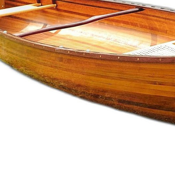 Homeroots 35.5" X 216" X 27" Wooden Canoe  Wood 364273