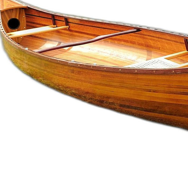Homeroots 35.5" X 216" X 27" Wooden Canoe  Wood 364273