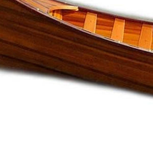 Homeroots 35.5" X 216" X 27" Wooden Canoe With Ribs  Wood 364277