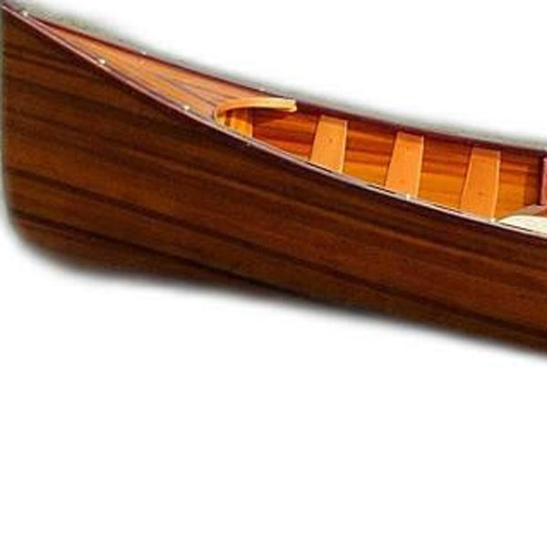 Homeroots 35.5" X 216" X 27" Wooden Canoe With Ribs  Wood 364277