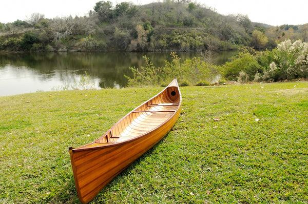 Homeroots 31.5" X 187.5" X 24" Wooden Canoe With Ribs  Wood 364279