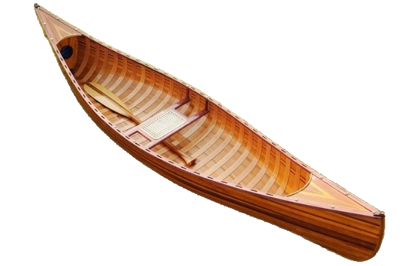 Homeroots 26.25" X 118.5" X 16" Wooden Canoe With Ribs Curved Bow  Solid Wood 364280