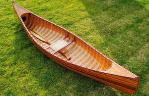 Homeroots 26.25" X 118.5" X 16" Wooden Canoe With Ribs Curved Bow  Solid Wood 364280