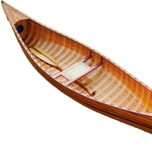 Homeroots 26.25" X 118.5" X 16" Wooden Canoe With Ribs Curved Bow  Solid Wood 364280
