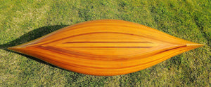 Homeroots 20.25" X 70.5" X 15" Wooden Canoe With Ribs  Solid Wood 364282