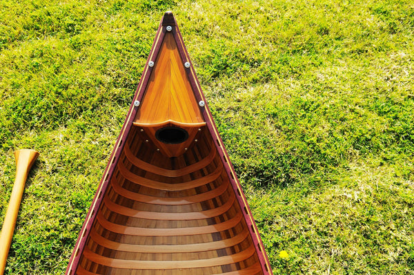 Homeroots 20.25" X 70.5" X 15" Wooden Canoe With Ribs  Solid Wood 364282