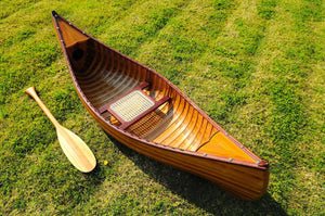 Homeroots 20.25" X 70.5" X 15" Wooden Canoe With Ribs  Solid Wood 364282