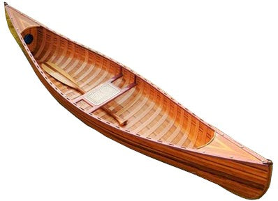 Homeroots 20.25" X 70.5" X 15" Wooden Canoe With Ribs  Solid Wood 364282