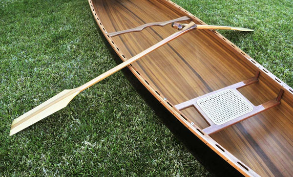 Homeroots 35.125" X 216" X 22.5" Wooden Canoe Dark Stained Finish  Wood 364284