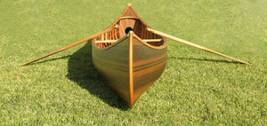 Homeroots 28.5" X 144" X 21"Matte Finishwooden Canoe With Ribs Curved Bow  Wood 364288