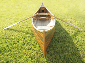 Homeroots 28.5" X 144" X 21"Matte Finishwooden Canoe With Ribs Curved Bow  Wood 364288
