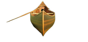 Homeroots 28.5" X 144" X 21"Matte Finishwooden Canoe With Ribs Curved Bow  Wood 364288