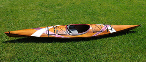 Homeroots 24" X 177" X 13.5" White And Purple Ribbonwooden Kayak  Wood 364291