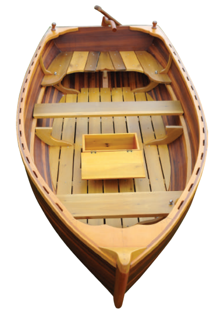Homeroots 51" X 118.5" X 27.75" Matte Finishlittle Bear Wooden Dinghy  Wood 364293