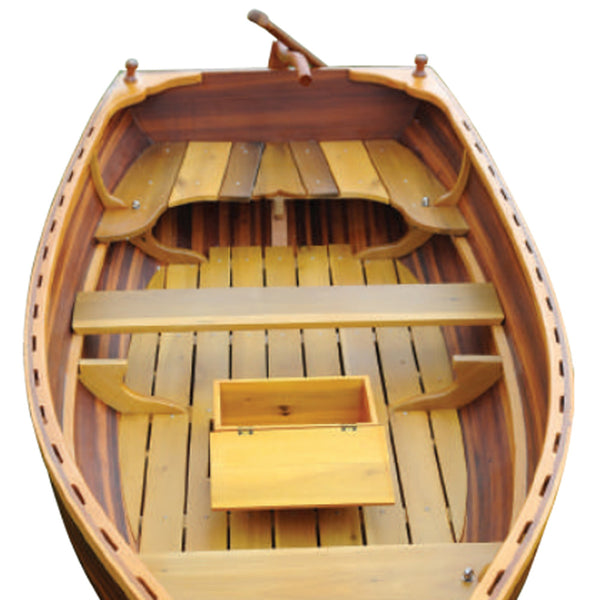 Homeroots 51" X 118.5" X 27.75" Matte Finishlittle Bear Wooden Dinghy  Wood 364293