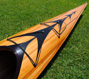 Homeroots 23" X 206" X 13" Wooden Kayak With Arrows Design  Wood 364294