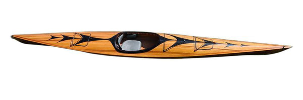 Homeroots 23" X 206" X 13" Wooden Kayak With Arrows Design  Wood 364294