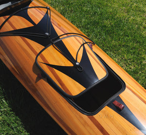 Homeroots 23" X 206" X 13" Wooden Kayak With Arrows Design  Wood 364294