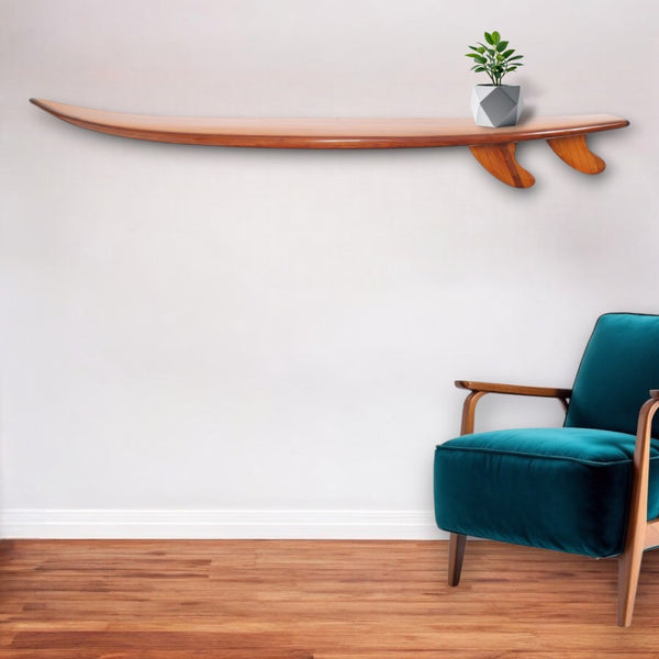 HomeRoots 8" Solid Wood Wall Decor - Elegant Brown Sculpture for Modern and Rustic Interiors, 8" x 9" Design 364296