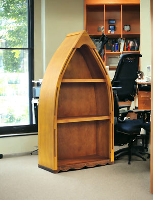 Homeroots 34" Wood Three Tier Boat Bookcase   364297