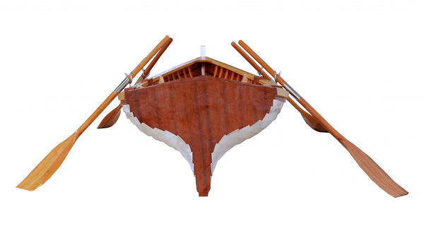 Homeroots 41" X 147.5" X 27.5" Clinker Built Whitehall Row Boat  Wood 364299