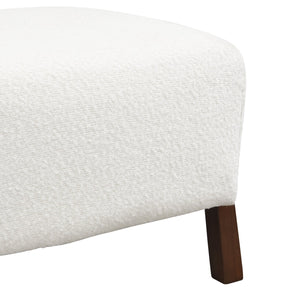 English Elm Christopher Knight Home® - Upholstered Ottoman Set Of 2: Chic White Boucle With Sturdy Wooden Legs For Modern Home Décor N757P303228W